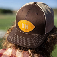 Alexis Drake Trucker Cap with Leather Patch UW Football